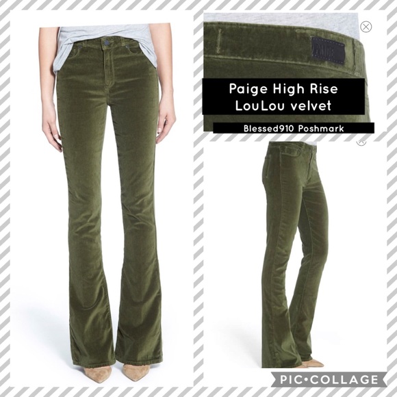 PAIGE Denim - NWOT Paige HIGH RISE LOU LOU FADED MOSS GREEN T15